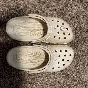 crocs!! great for summer! worn but not cleaned yet